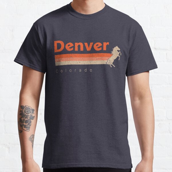 Vintage Denver Football Retro Colorado Bronco at Game Day Hoodie