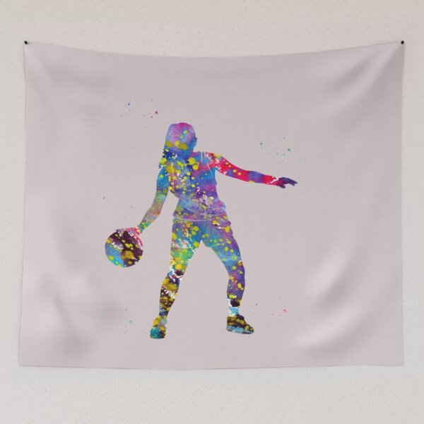 Item preview, Basketball girl player in watercolor designed and sold by ChristinaPerri.