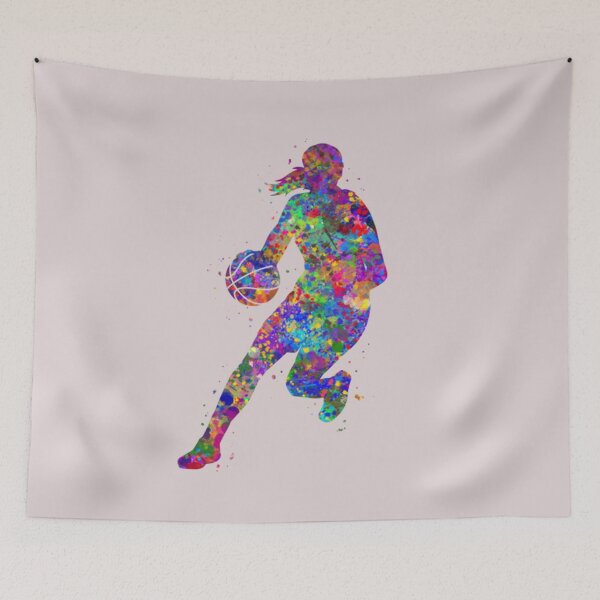 Item preview, Basketball Girl watercolor designed and sold by ChristinaPerri.