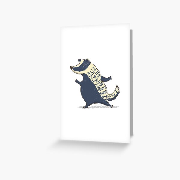 Groovy Old Badger Greeting Card