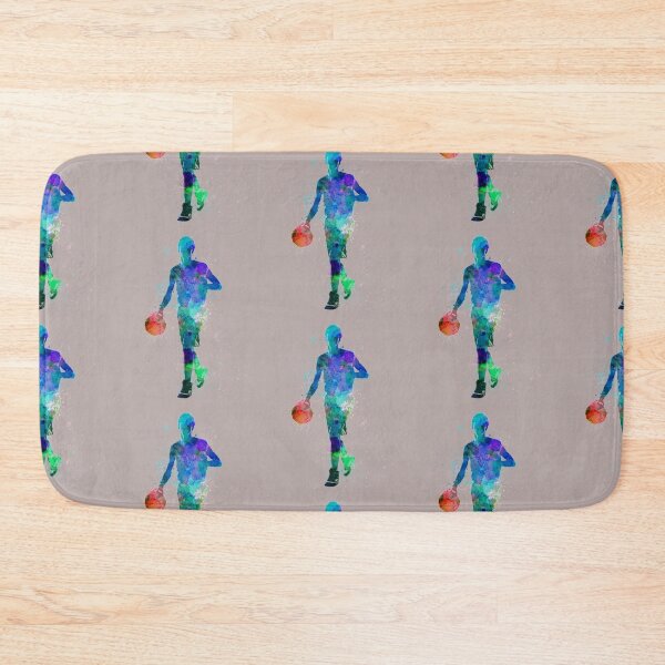 Item preview, Basketball player in blue watercolor designed and sold by ChristinaPerri.