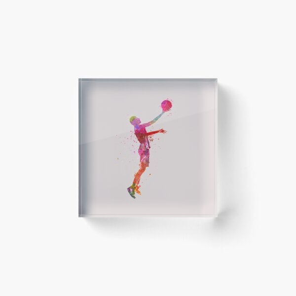 Item preview, Basketball player by starting game in watercolor designed and sold by ChristinaPerri.