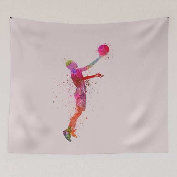 Item preview, Basketball player by starting game in watercolor designed and sold by ChristinaPerri.