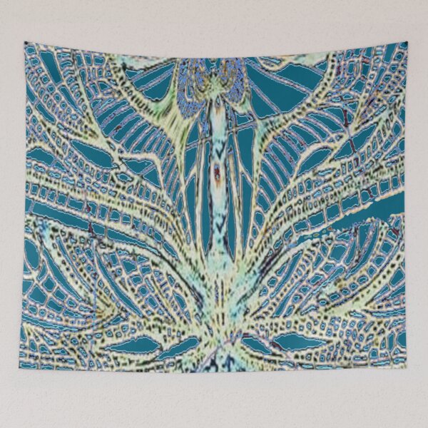 Item preview, ABSTRACTED WHITE-TEAL DRAGONFLY WING designed and sold by sharlesart.