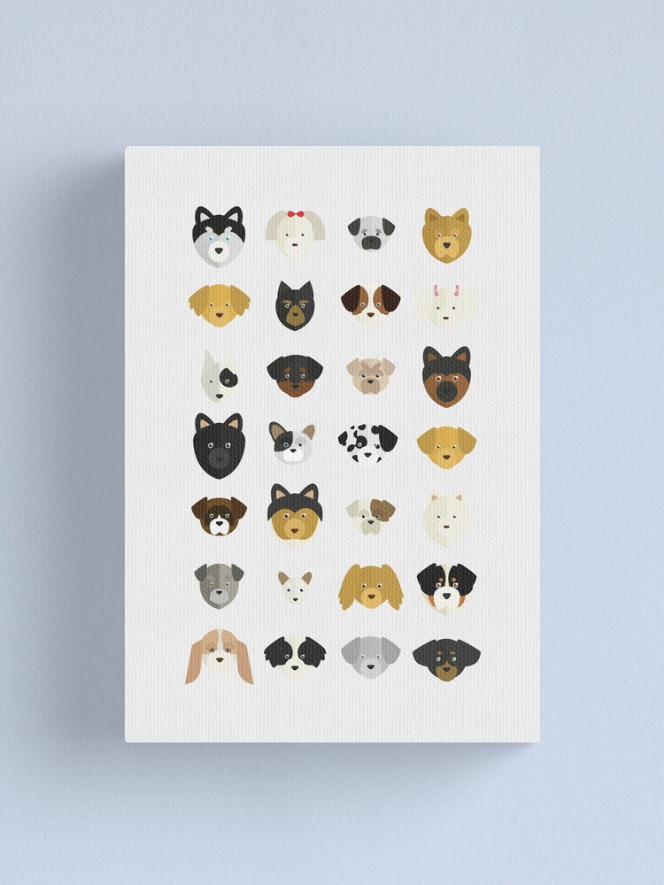 Thumbnail 1 of 3, Canvas Print, DOGS designed and sold by OneAlice.