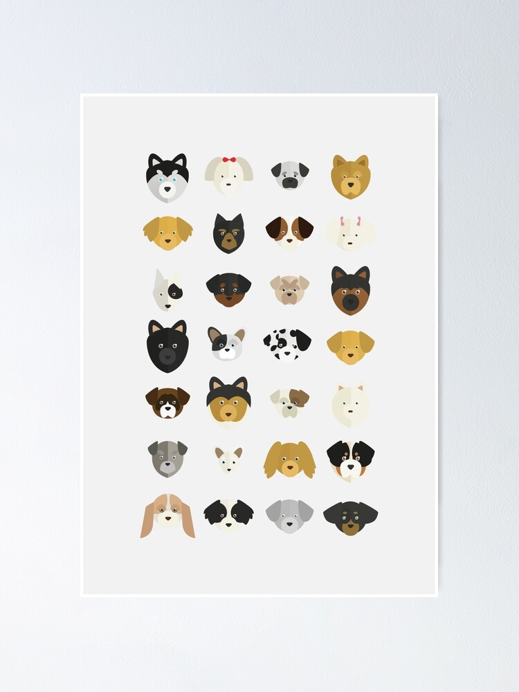 Thumbnail 1 of 3, Poster, DOGS designed and sold by OneAlice.