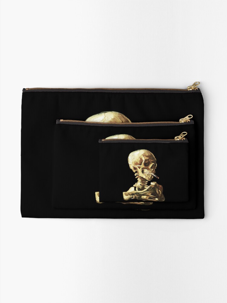 Alternate view of Vincent Van Gogh - Skull of a Skeleton with Burning Cigarette Zipper Pouch