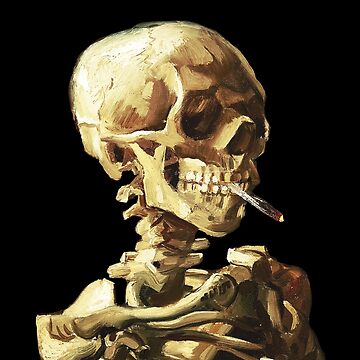 Artwork thumbnail, Vincent Van Gogh - Skull of a Skeleton with Burning Cigarette by ind3finite
