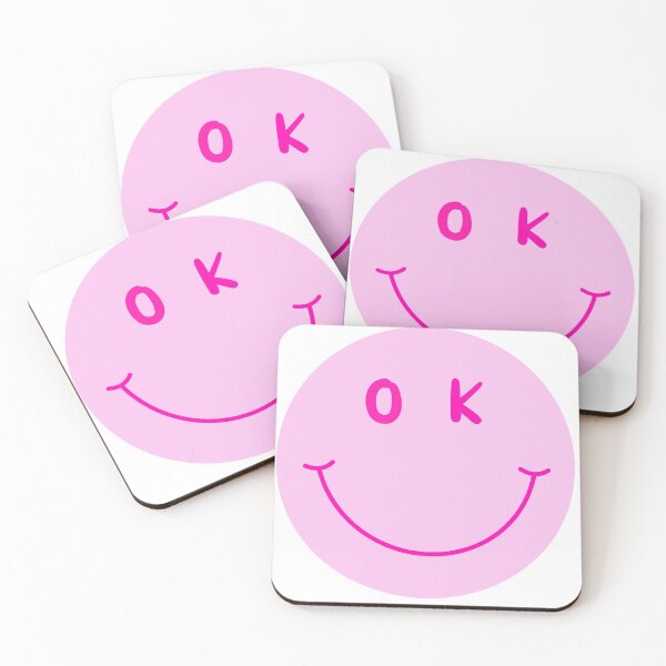 Item preview, pink ok smiley face designed and sold by kgmcg.