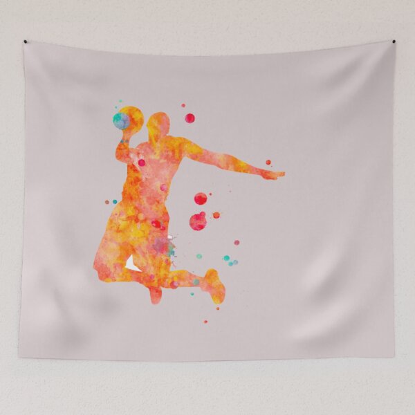 Item preview, Man Basketball Player Watercolor Painting  designed and sold by ChristinaPerri.