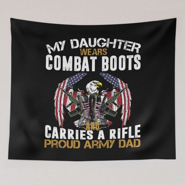 Item preview, My Daughter Wears Combat Boots Proud Military Mom Dad Gift Pullover Hoodie designed and sold by DaiShop.