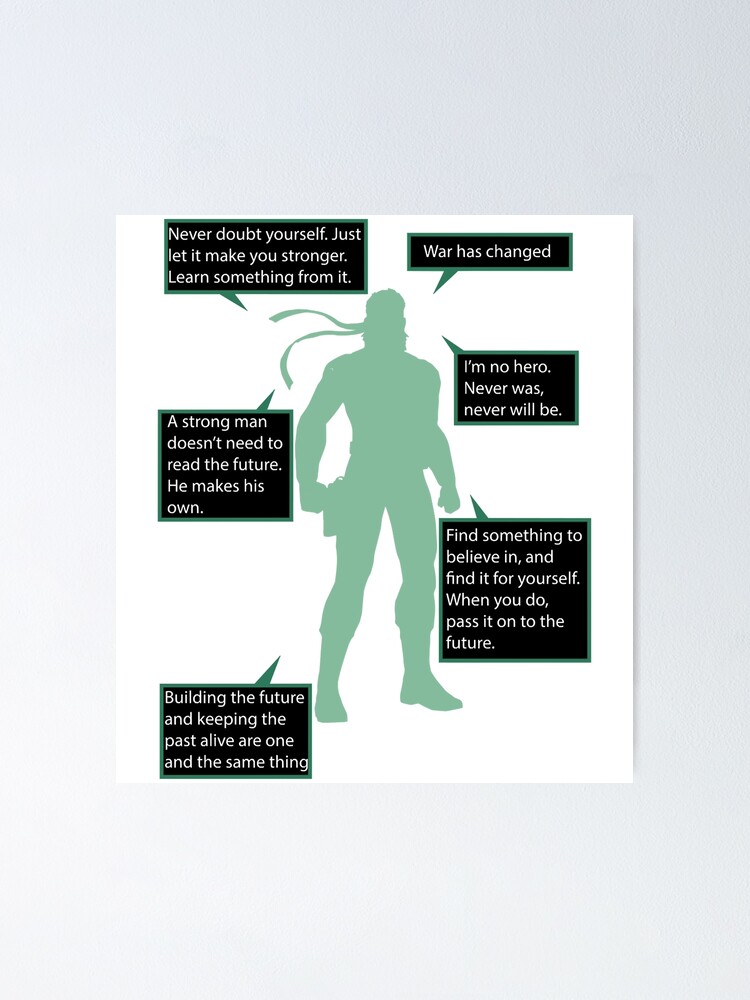 "Metal Gear Solid Snake Quotes Brave Fighting Game Movie The Phantom