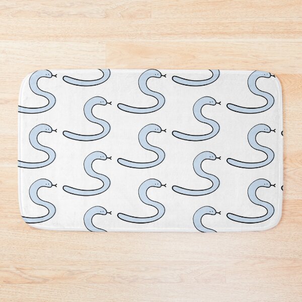 Item preview, Cute Silly Simple Minimalist Pastel Blue Snake Pattern designed and sold by Charredsky.