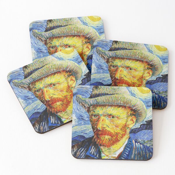 Item preview, Vincent Van Gogh Portrait Starry Night designed and sold by ind3finite.