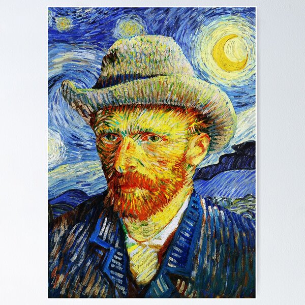 Self portrait by Vincent van Gogh Sticker by Vincent van Gogh - Fine Art  America