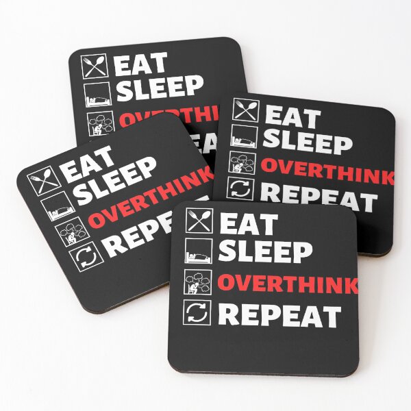 Item preview, Eat sleep overthink repeat designed and sold by Hoetoons.
