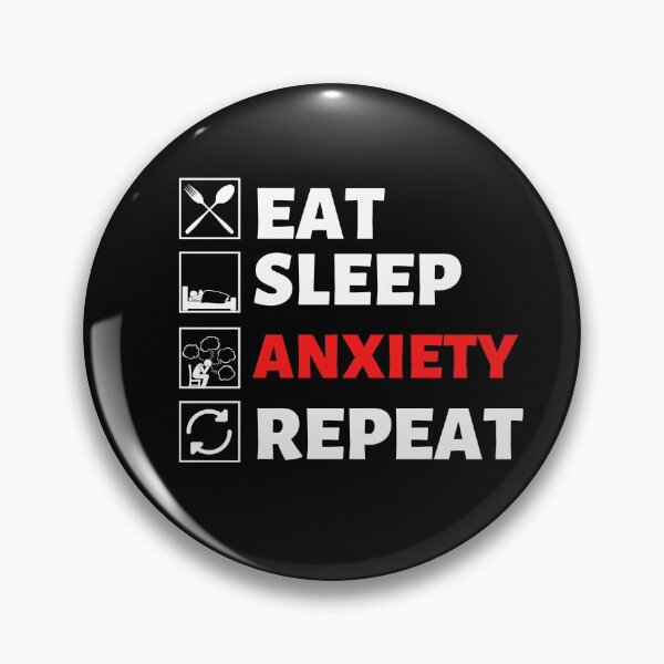 Item preview, Eat sleep anxiety repeat designed and sold by Hoetoons.