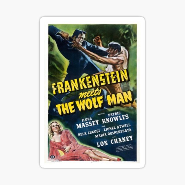 Item preview, Frankenstein meets The Wolf Man designed and sold by beachcamper.