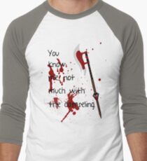 Badass Schoolgirl Men's Baseball ¾ T-Shirt