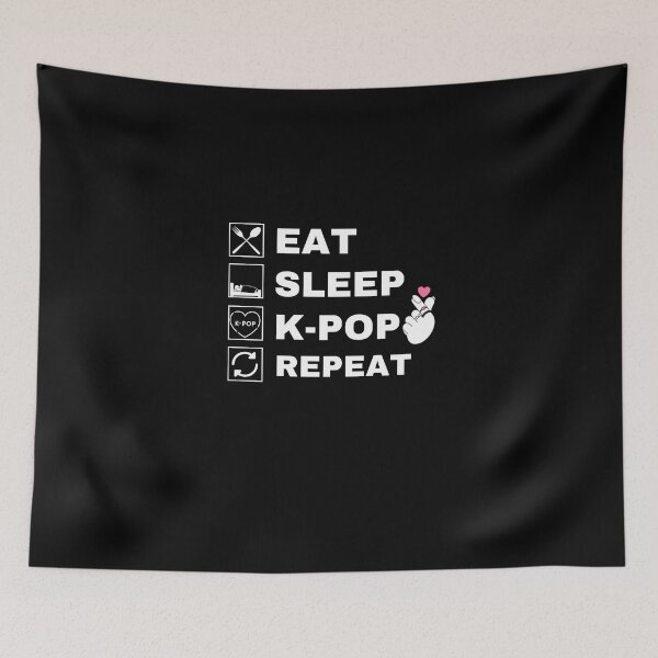 Item preview, Eat sleep kpop repeat designed and sold by Hoetoons.