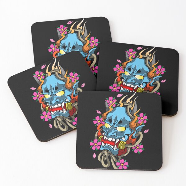 Item preview, hannya blue cherry designed and sold by cat poe.