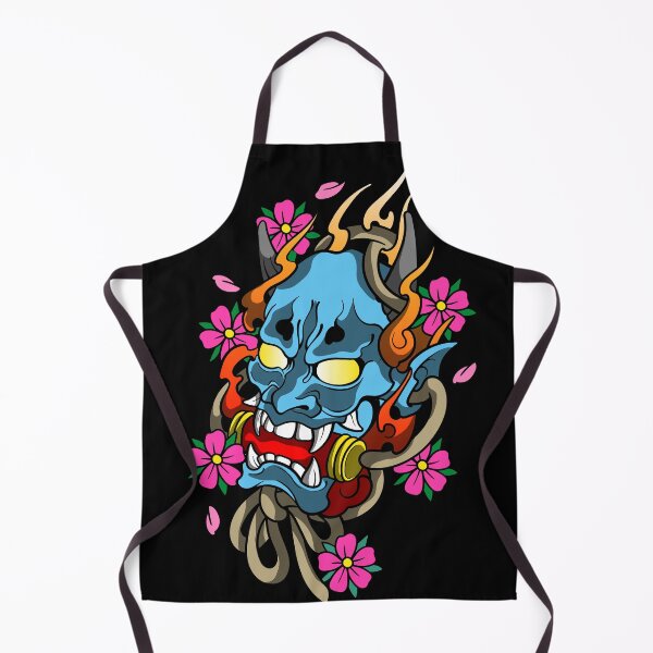 Item preview, hannya blue cherry designed and sold by cat poe.