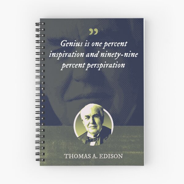 Item preview, Thomas Alva Edison - Genius is one percent inspiration and ninety-nine percent perspiration designed and sold by Syahrasi.