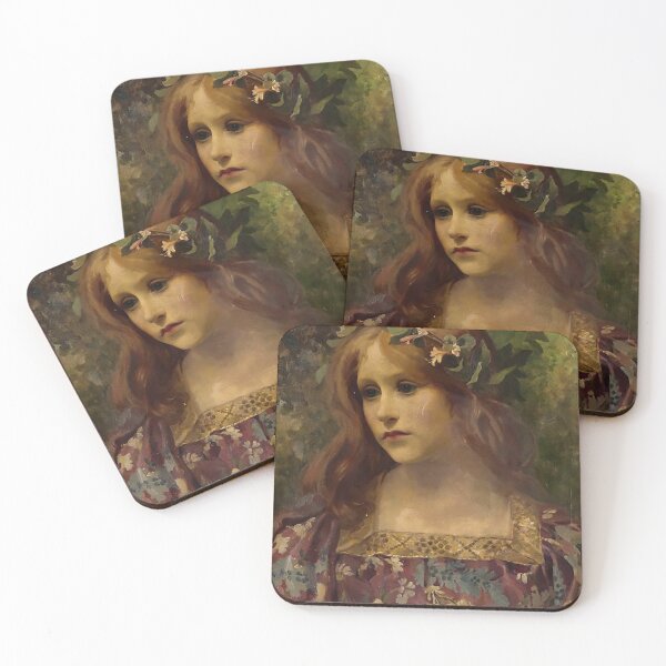 Item preview, Portrait de Jeune Femme by Elisabeth Sonrel designed and sold by IndieArtDream.