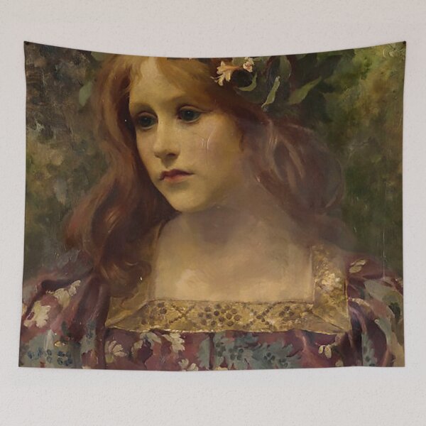 Item preview, Portrait de Jeune Femme by Elisabeth Sonrel designed and sold by IndieArtDream.