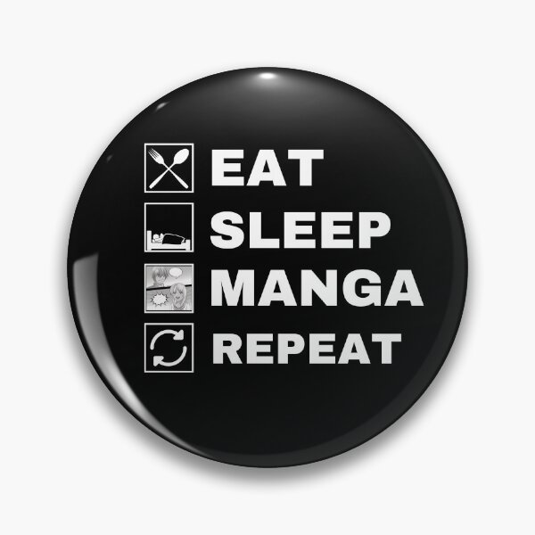 Item preview, Eat sleep manga repeat designed and sold by Hoetoons.
