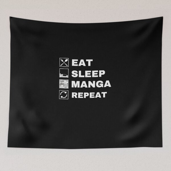 Item preview, Eat sleep manga repeat designed and sold by Hoetoons.