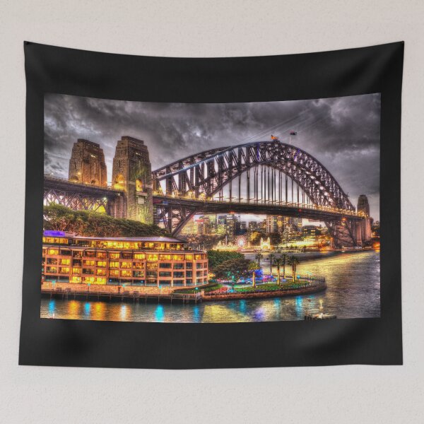 Item preview, Sydney Harbour Bridge - Dark Clouds designed and sold by Blackadder Photography.