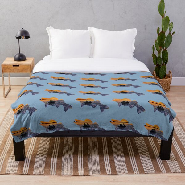 Item preview, Walleye Silhouette - Lake Life - Blue Grey designed and sold by EcoElsa.