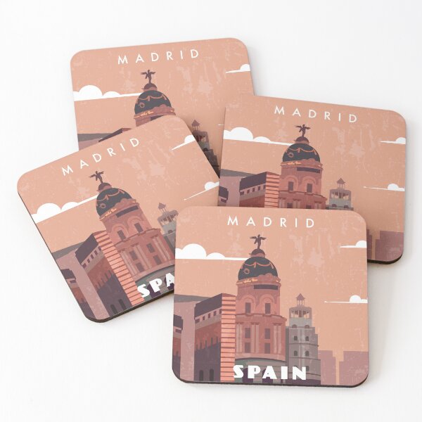 Item preview, Madrid, Spain - Retro travel minimalistic poster designed and sold by GreekTavern1979.
