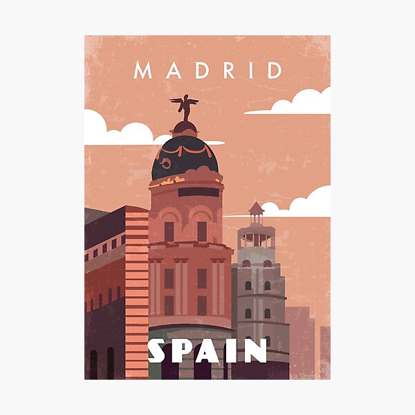 Vista previa del artículo con la obra «Madrid, España - Póster minimalista de viajes retro», diseñado y vendido por GreekTavern1979.
