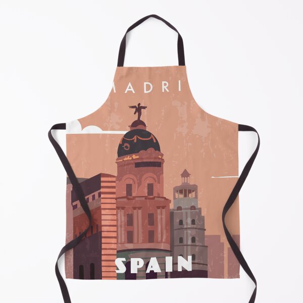 Item preview, Madrid, Spain - Retro travel minimalistic poster designed and sold by GreekTavern1979.