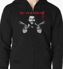 Sudadera con capucha y cremallera Pablo Escobar con dos armas