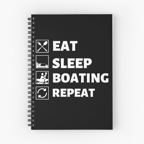 Item preview, Eat sleep boating repeat designed and sold by Hoetoons.