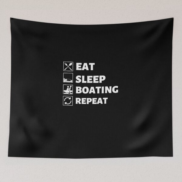 Item preview, Eat sleep boating repeat designed and sold by Hoetoons.