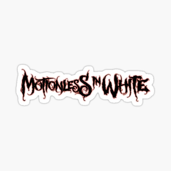 Motionless in weißem Logo rot und schwarz Sticker