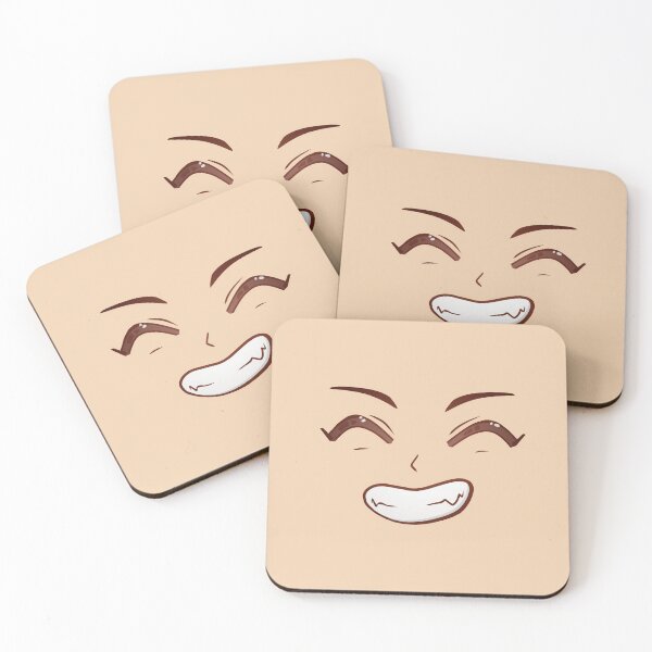 Item preview, Happy eyes, grinning sharp teeth. Kawaii anime smirking face. designed and sold by yashik.