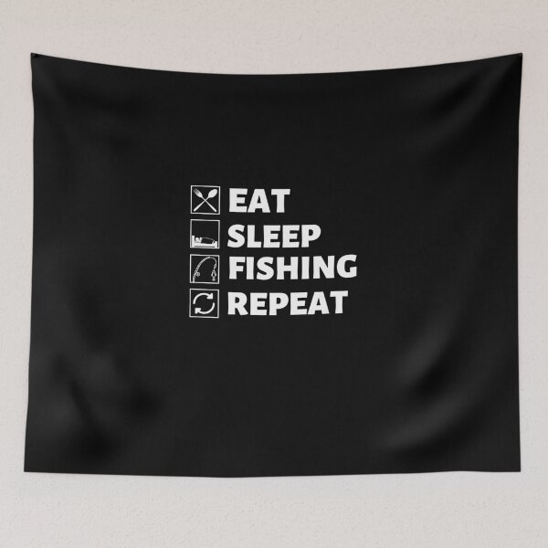 Item preview, Eat sleep fishing repeat designed and sold by Hoetoons.