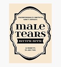 Male Tears Bitter Beer - Bottle Label Design Photographic Print