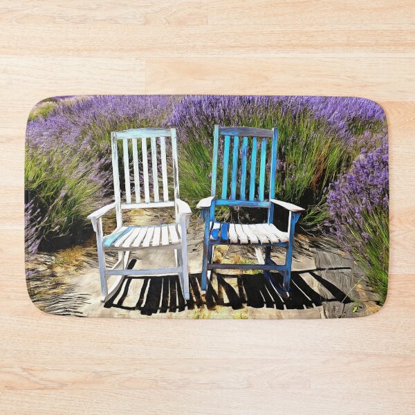 Item preview, Rocking Chairs in a Sequim Lavender Field designed and sold by SeaChangeDesign.