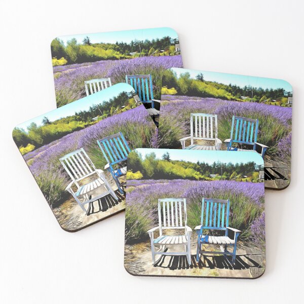 Item preview, Rocking Chairs in a Sequim Lavender Field designed and sold by SeaChangeDesign.