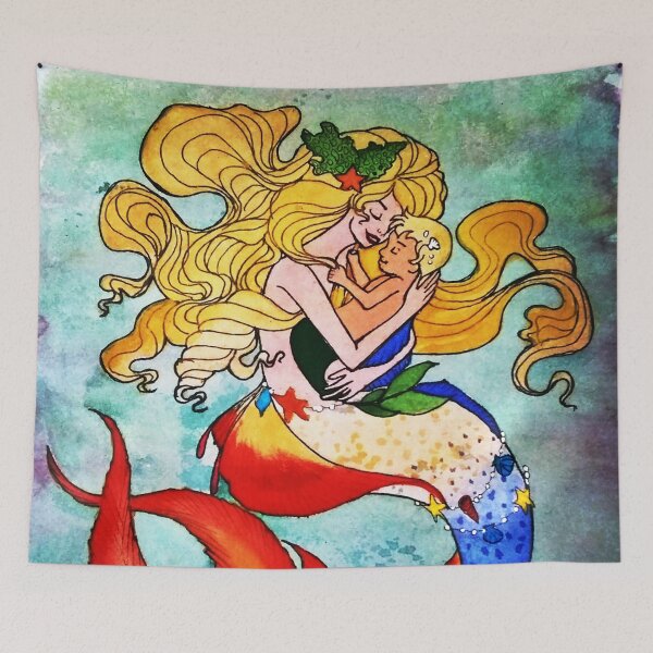 Item preview, Super Hero Mermaid designed and sold by LataArtStudio.