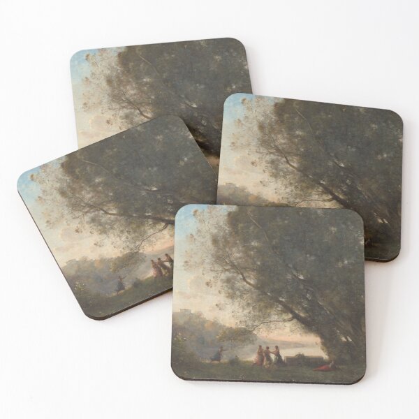 Item preview, Dance under the Trees at the Edge of the Lake - Jean-Baptiste-Camille Corot designed and sold by Vivanne-art.