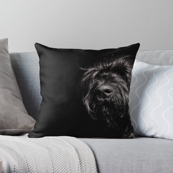 Black Russian Terrier Throw Pillow