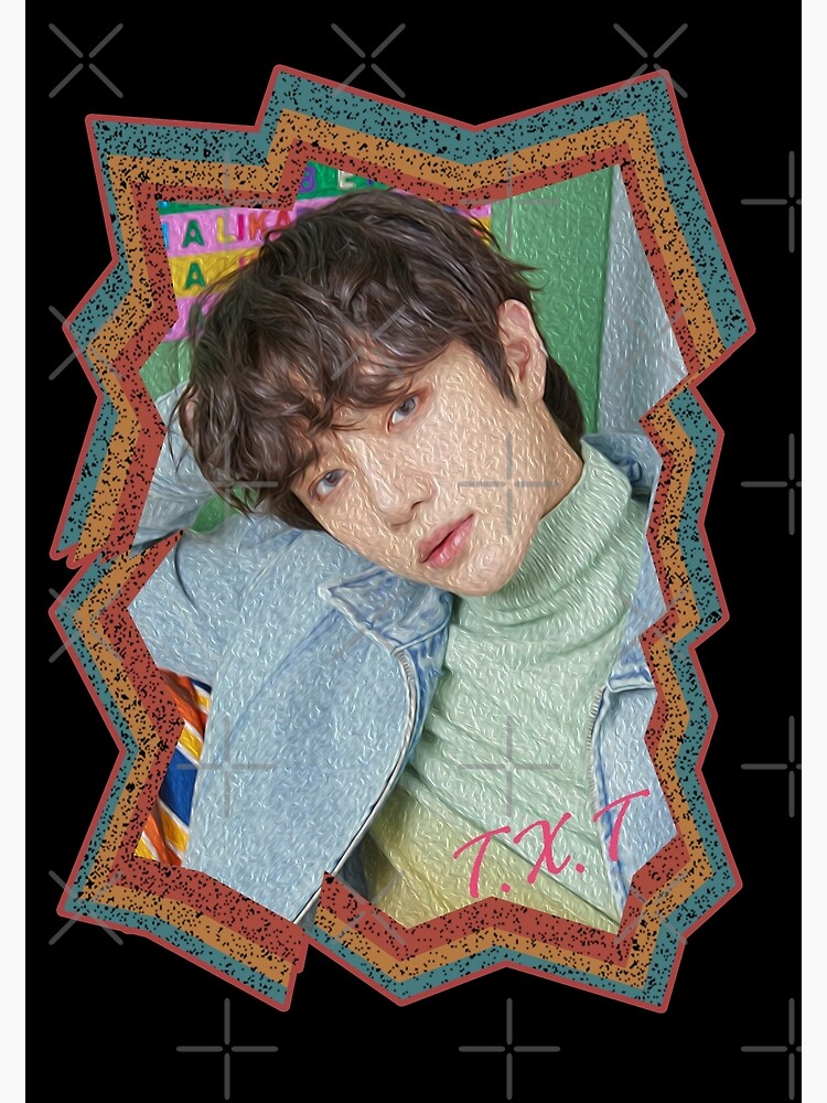 Choi Beomgyu Txt Beomgyu Tomorrow X Together Korean Kpop Retro Color Oil Paint Design Poster