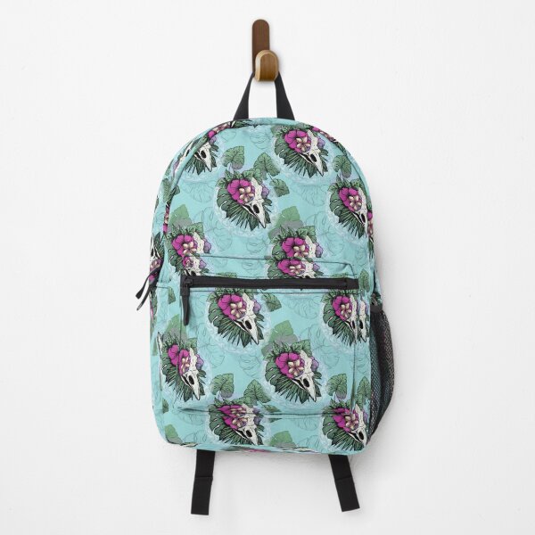 Item preview, Bird Skull Tropical Flowers Pattern designed and sold by ShaireProd.